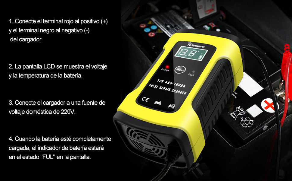 ChargeMate™ - Cargador de Batería 12volts