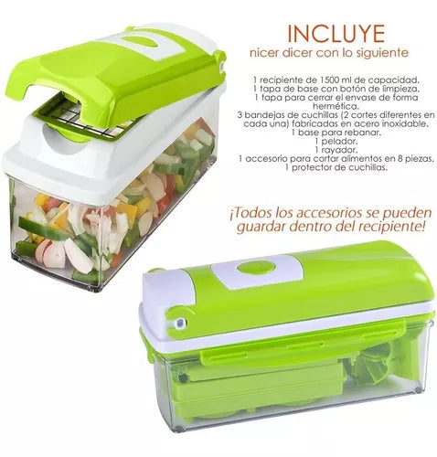 SUPER COMBO NICER DICER + SET DE CUCHILLOS 13 PIEZAS